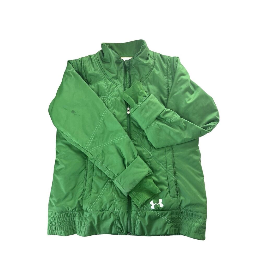 Under Armour Convertible 2-In-1 Quilted Jacket Vest Green Women's Sz XL FLAWS